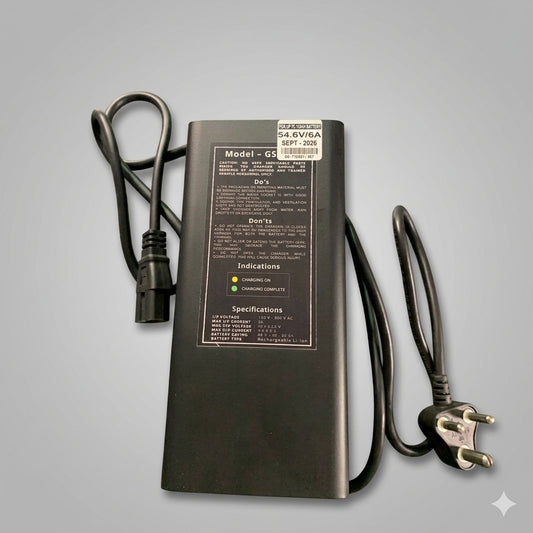 54.6V 6A Battery Charger for 48V LFP Battery for Electric Scooter | IEC 3 Pin Connector
