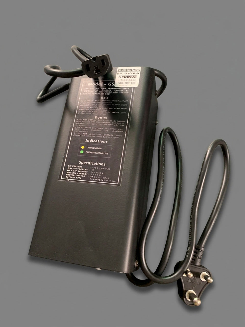 54.6V 6A Battery Charger for 48V LFP Battery for Electric Scooter | IEC 3 Pin Connector