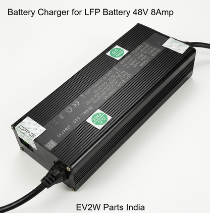 48V 8A Smart Battery Charger for Okaya Freedum & Classic Electric Scooter | Auto Cut-Off | EV2W