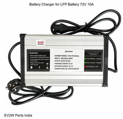 IPower 83.95V 10A Li-ion Battery Charger for 72V LFP EV Scooter – IEC 3 Pin Female Connector