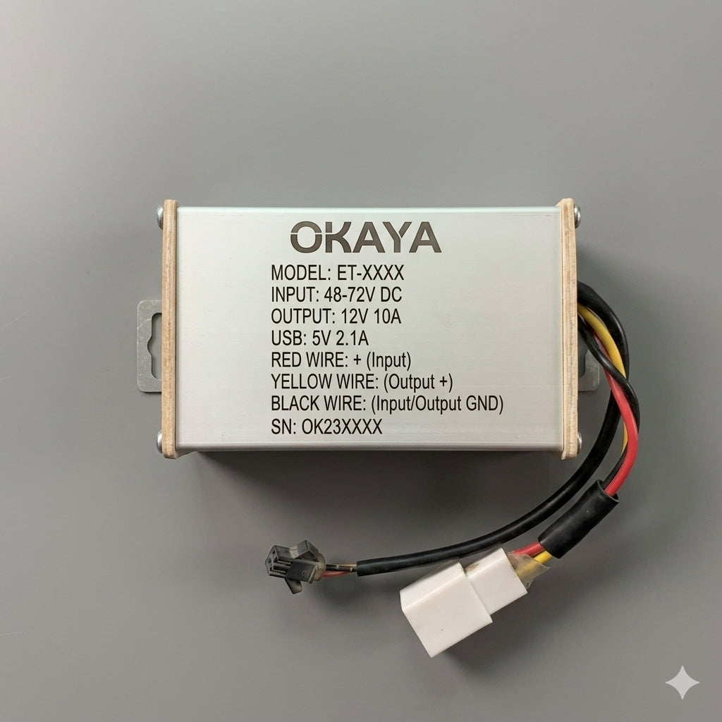 DC-DC Converter for E-Scooter | 48V–72V to 12V with USB Output
