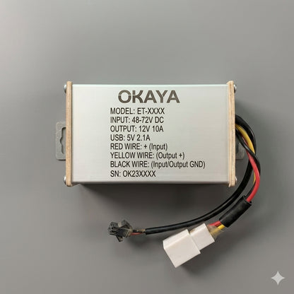 DC-DC Converter for E-Scooter | 48V–72V to 12V with USB Output