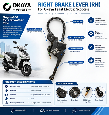 Right Brake Lever (RH) for All Okaya Faast Series Models