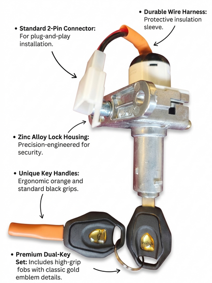 Universal Ignition Lock 17-27mm – EV Scooter Key Switch