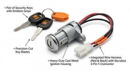 Universal Ignition Lock 17-27mm – EV Scooter Key Switch