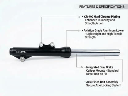 Front Telescopic Shock Absorber for OKAYA EV – Left Side | Safe-Stop Series