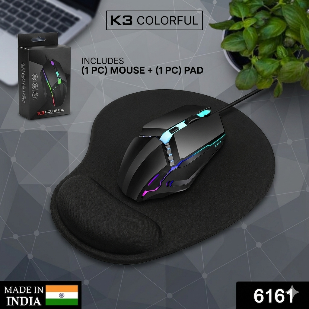 1600 DPI RGB Gaming Mouse & Gel Wrist Support Bundle | Ergo-Pro Series @ EV2W