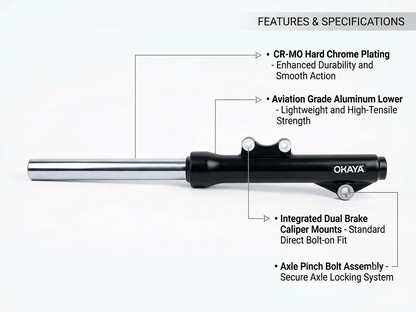 Front Telescopic Shock Absorber for OKAYA EV – Right Side | Safe-Stop Series
